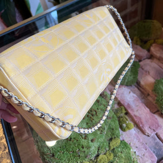 CHANEL Travel Line Yellow East West Nylon Shoulder Bag