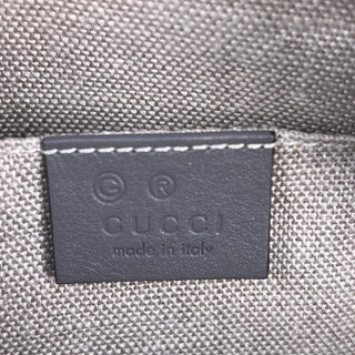 GUCCI Bree Mini Gray Microguccissima Leather Crossbody Bag