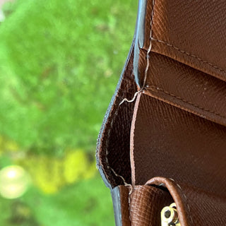 LOUIS VUITTON French Brown Monogram Canvas Vintage Wallet