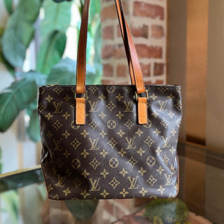 LOUIS VUITTON Piano Brown Monogram Canvas Tote Bag