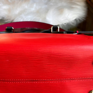 LOUIS VUITTON Tuileries Red Navy Epi Leather Tote Bag