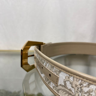 VERSACE  Heritage Barocco Jacquard Beige Belt 75/30