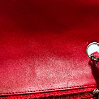 CHANEL Flap Mini Red Lambskin Quilted Shoulder Bag