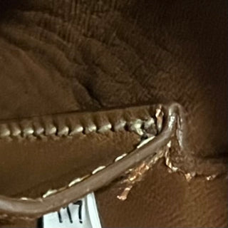 PRADA Bicolor Leather Dome Satchel Bag