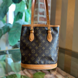 LOUIS VUITTON Petit Bucket Monogram Canvas Vintage Bucket Bag