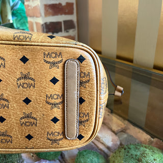 MCM Liz Reversible Cognac Visetos Monogram Canvas Tote