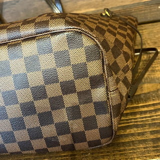 LOUIS VUITTON Neverfull MM Damier Ebene Brown Canvas Tote Bag