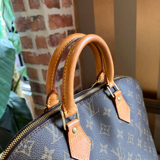 LOUIS VUITTON Alma PM Brown Monogram Canvas Vintage Satchel Bag