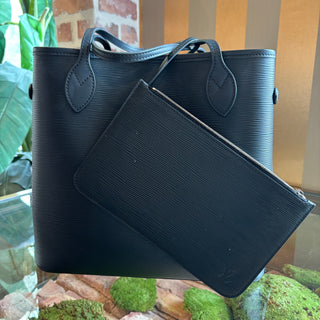 LOUIS VUITTON Neverfull MM Black Epi Leather Tote Bag