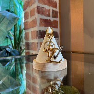 LOUIS VUITTON Gold New Wave Bag Charm & Key Holder