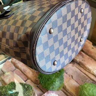 LOUIS VUITTON Marais Brown Damier Ebene Coated Canvas Bucket Bag