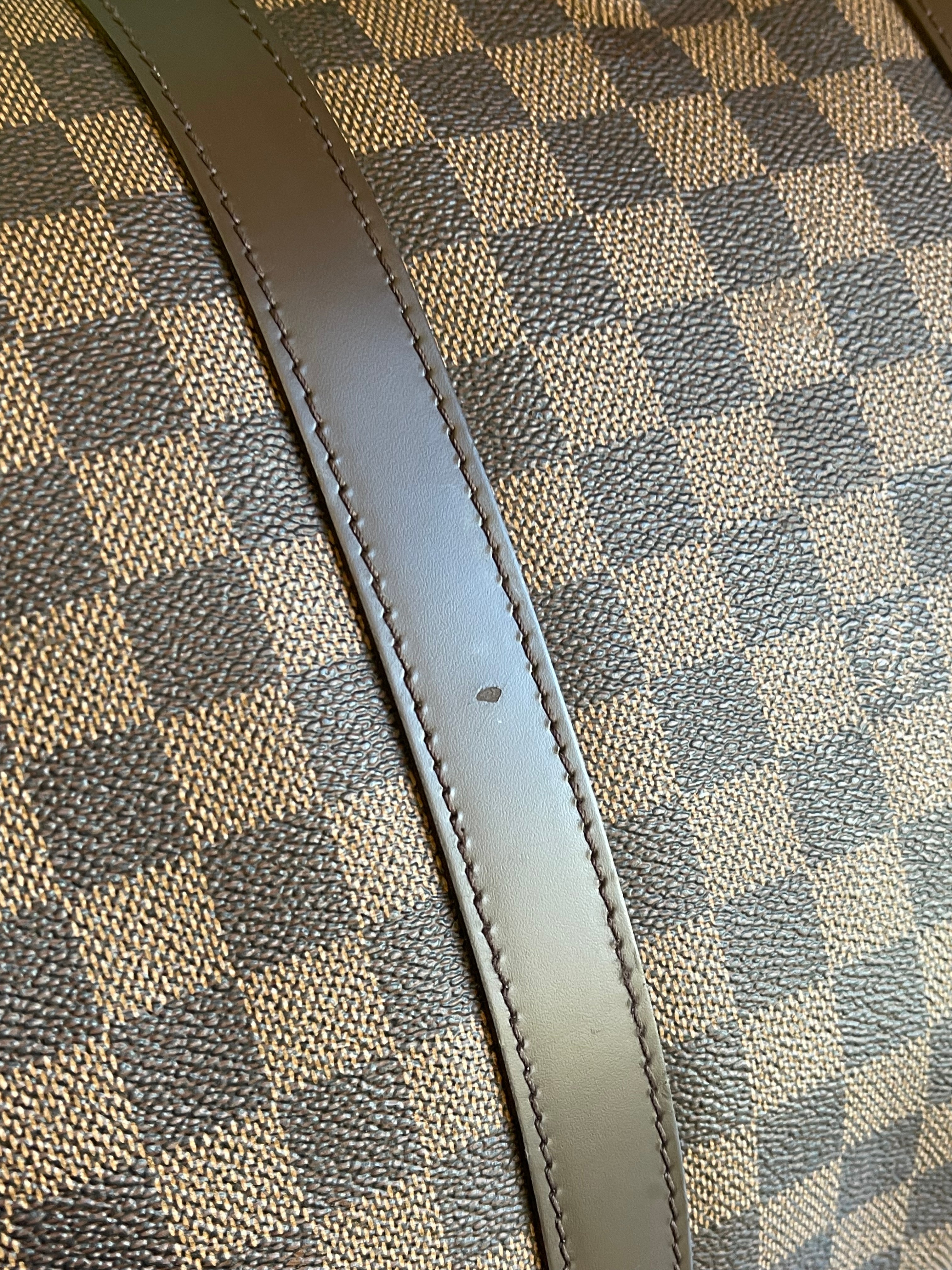 Louis Vuitton Black Monogram Canvas Mesh Keepall Bandouliere 50