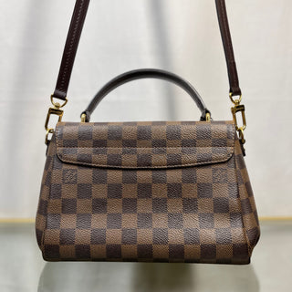 LOUIS VUITTON Croisette Brown Damier Ebene Canvas Top Handle Bag