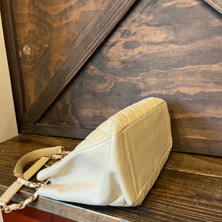 CHANEL GST Grand Shopper Beige Caviar Leather Quilted Tote