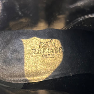 HERMES Black Leather Calfskin Harper Boots SZ 37 (US 7)