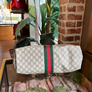 GUCCI Ophidia Medium Beige Brown GG Supreme Canvas Tote