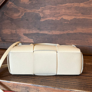 BOTTEGA VENETA Mini Arco Beige Grained Calfskin Tote Bag