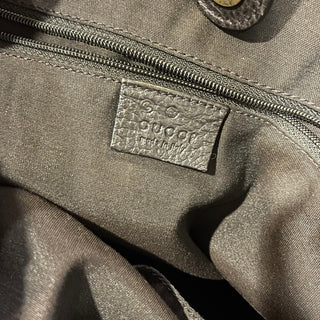 GUCCI Scarlett Beige Ebony GG Canvas Interlocking G Tote