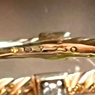 DAVID YURMAN 18K Cable Ring w/ 7 Diamonds SZ 6