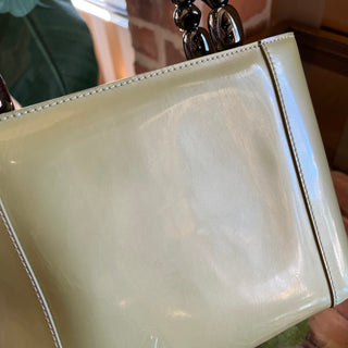 CHRISTIAN DIOR Malice Green Vintage Patent Leather Tote