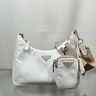 PRADA Re-Edition 2005 White Re-Nylon Shoulder Bag