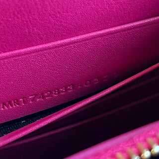SAINT LAURENT Kate Small Pink Satin Tassel Crossbody