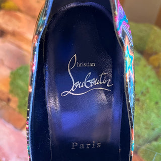 LOUBOUTIN Hot Chick Starlight Patent Leather Pumps SZ 35 (US 5)