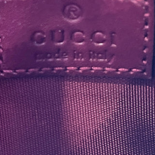 GUCCI Burgundy Embossed GG Leather Key Pouch