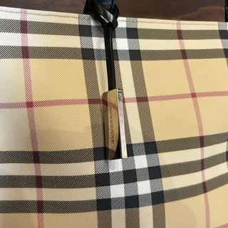 BURBERRY Nova Check Coated Canvas Small Tote