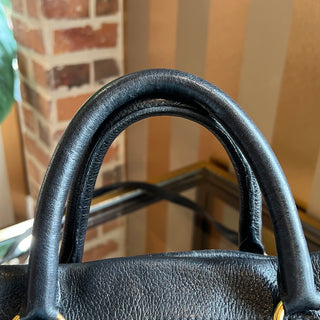 PRADA Black Daino Leather Satchel Bag TS3835