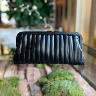 CHANEL Mademoiselle Lambskin Vertical Quilted Clutch