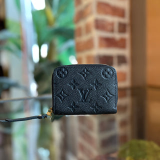 LOUIS VUITTON Zippy Black Empreinte Leather Coin Purse