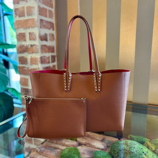 CHRISTIAN LOUBOUTIN Brown Cabata Tote
