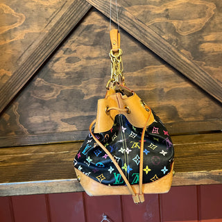 LOUIS VUITTON Ursula Black Monogram Multicolore Canvas Bag
