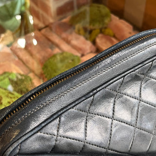 CHANEL Black Quilted Lambskin Front Pocket Tassel CC Vintage Crossbody Bag