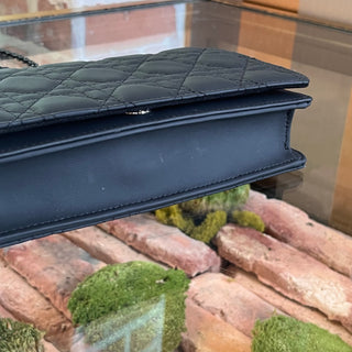 DIOR Black Matte Cannage Lady Dior Pouch Crossbody