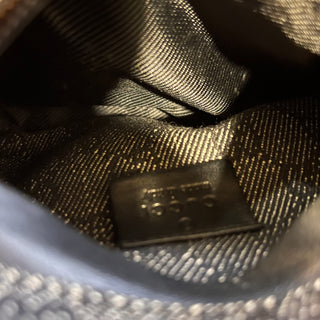 GUCCI Black Denim GG Monogram Belt Bag