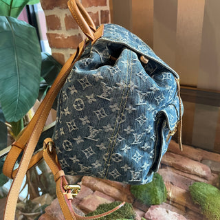 LOUIS VUITTON Sac A Dos Blue Denim Backpack