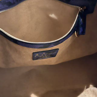 LOUIS VUITTON Limited Edition Richard Prince Mixed Blue Monogram Heartbreak Jokes Tote Bag