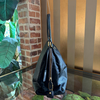 PRADA Black Leather Shoulder Bag