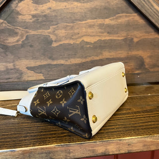 LOUIS VUITTON OnMySide PM Greige Calf Leather Top Handle