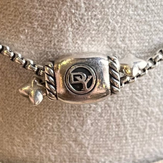 DAVID YURMAN Sterling Silver Cross Petite Pave Chain Bracelet