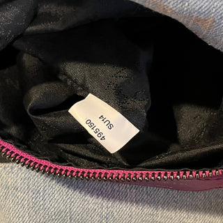 STELLA MCCARTNEY Falabella Denim Tote Pink Trim Bag