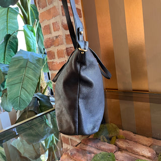 SALVATORE FERRAGAMO Mika Gray Leather Tote Bag