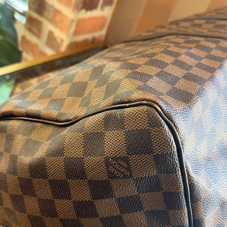 LOUIS VUITTON Keepall 55 Damier Ebene Brown Canvas Duffel