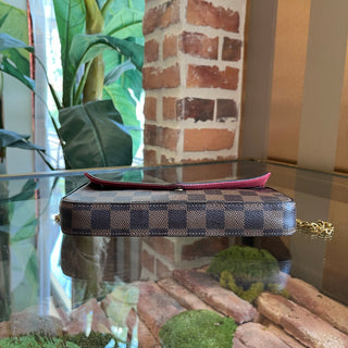 LOUIS VUITTON Felicie Pochette Damier Ebene Canvas Crossbody