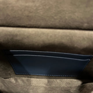 FENDI Micro Double Baguette Black Blue Floweland Crossbody Bag