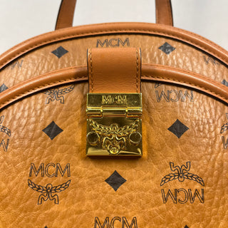 MCM Visetos Small Cognac Anna Backpack