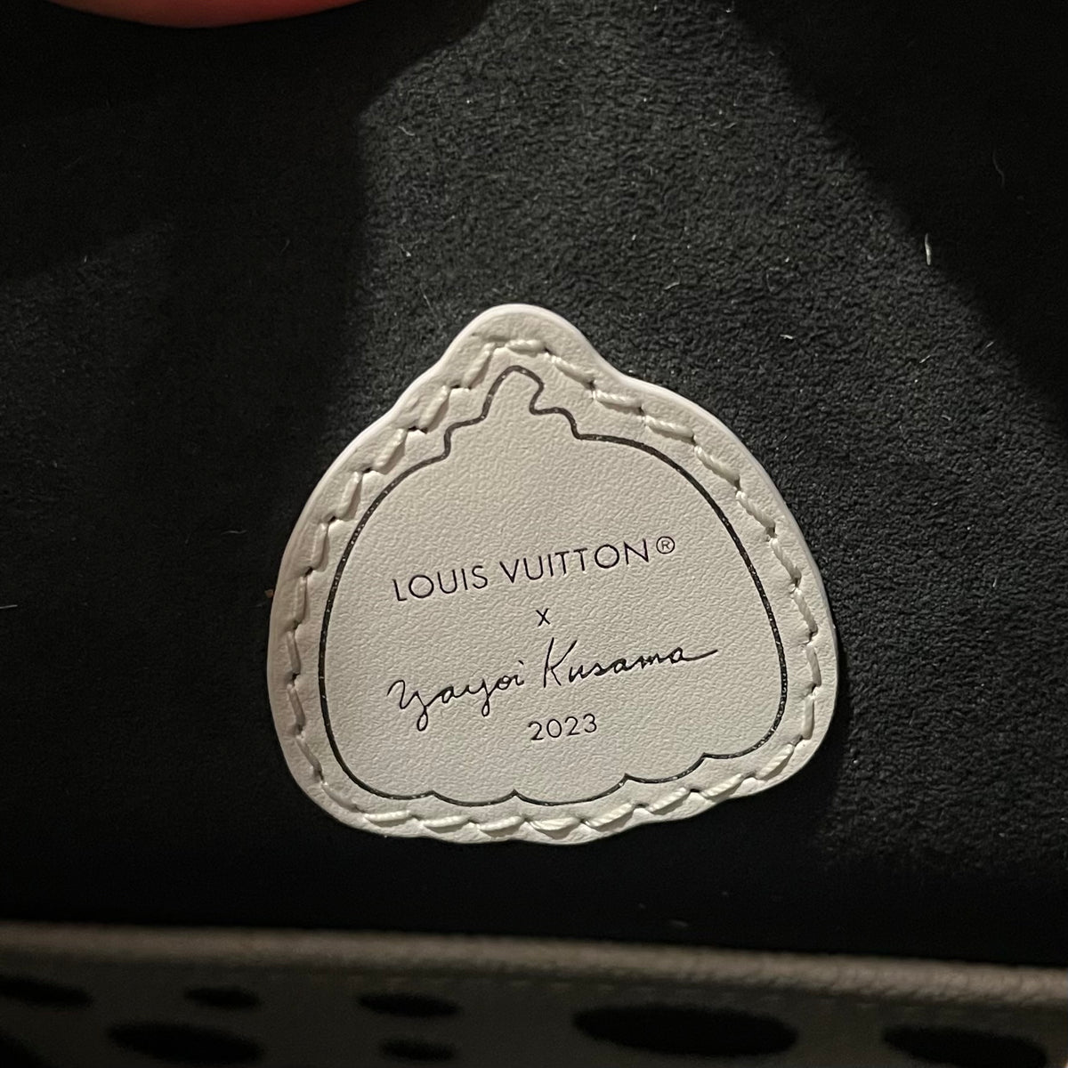 LOUIS VUITTON Black/White Giant Monogram Empriente Yayoi Kusama Infinity Dots Marshmallow Bag