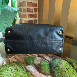 PRADA Black Leather Shoulder Bag
